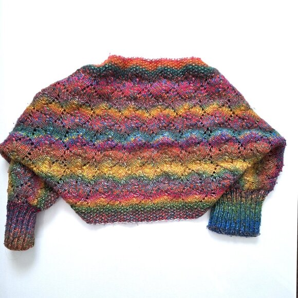 Handknit Colourful Shrug - Picture 2 of 4